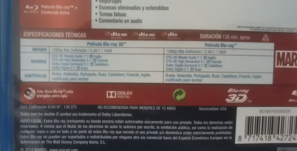 Filme bluray Captain America 3D Thor 3D  blu-ray blu ray 3d