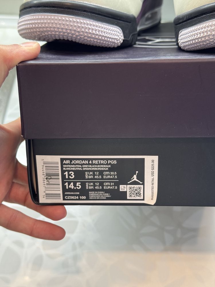 Jordan 4 PGS Мъжки Кецове 47.5 Размер + Кутия