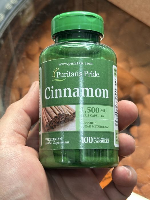 Puritan's Pride Cinnamon 500 mg 100 капсул