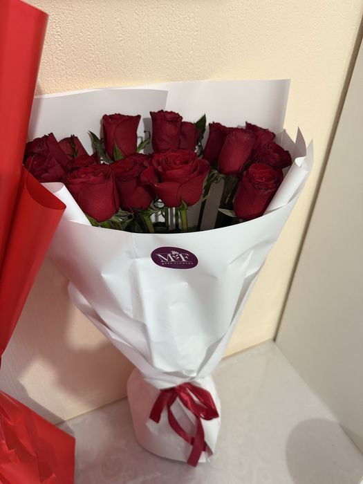 Роза 15 штук свежий