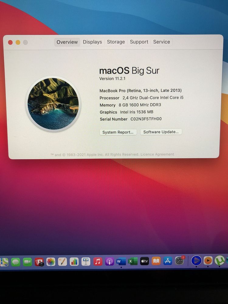 Macbook pro 13 inch Retina