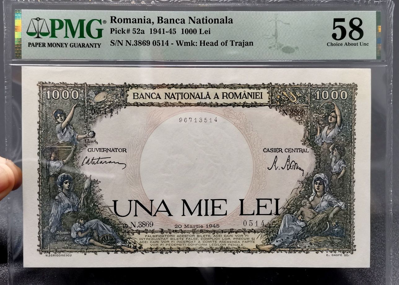 România bancnote UNC Gradate PMG