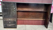 2 buc Biblioteca Vintage Stil Artdeco; Dulap din lemn cu rafturi