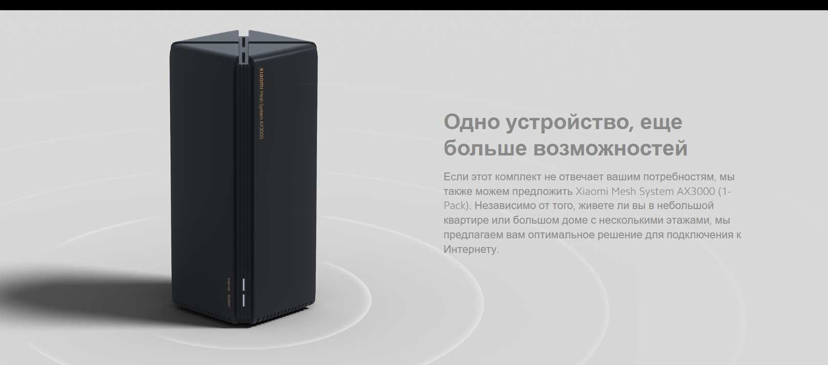 Роутер Wi-Fi Xiaomi Mesh System AX3000  1-pack для офиса и дома