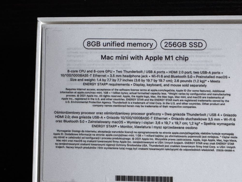 Mac mini with Apple M1 chip 8GB unified memory 256GB SSD