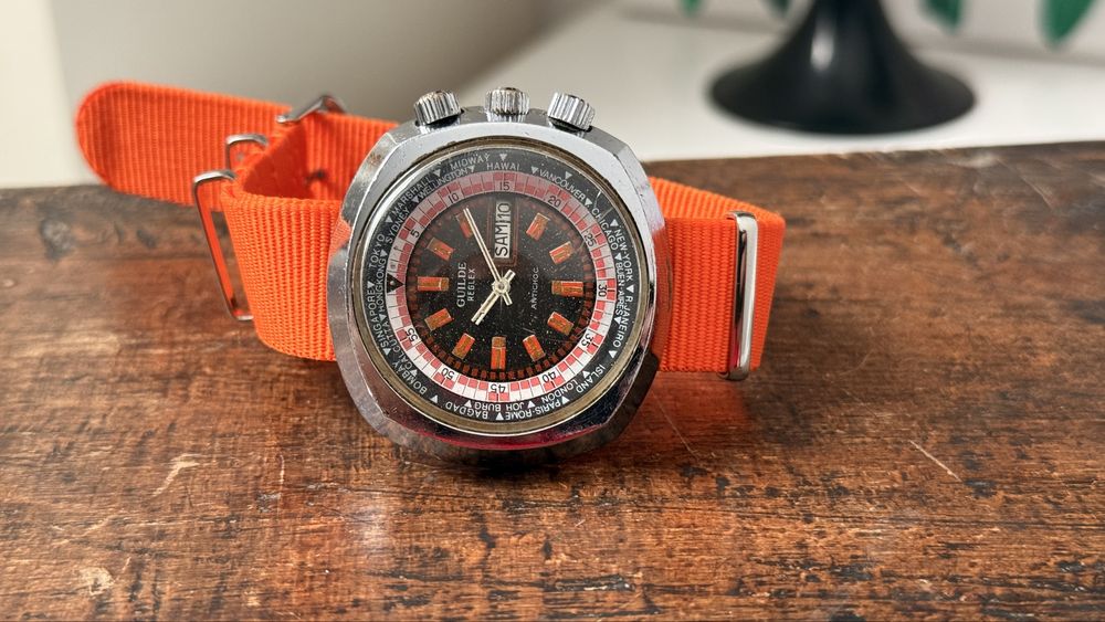 Ceas diver gmt world time 43mm de colectie mecanic