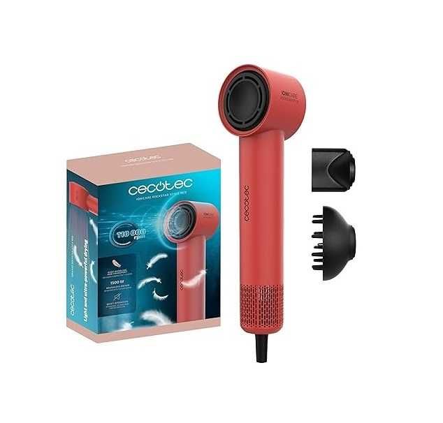 Сешоар Cecotec IoniCare RockStar Style, 1500 W, 110000 об/мин , червен