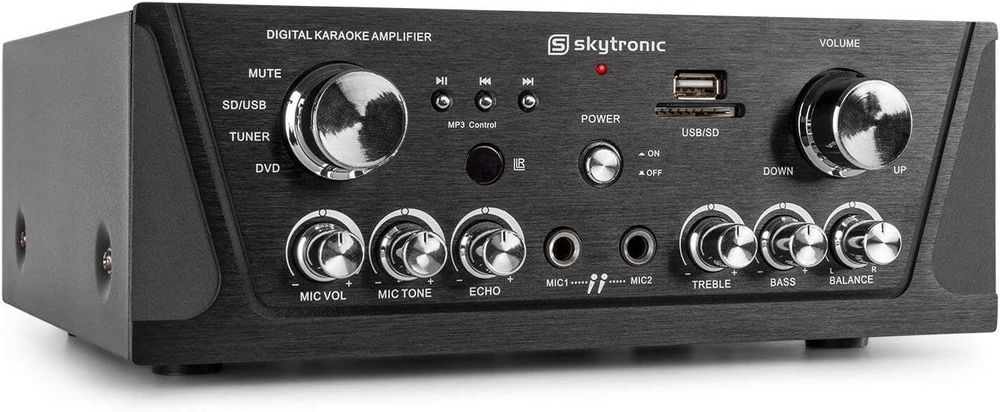 Amplificator audio digital karaoke Skytronic FM/USB/SD/Rem,RMS 2x50W
