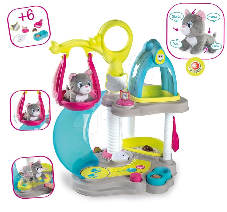 Cat's house Smoby -casuta + pisica de plus interactiva -