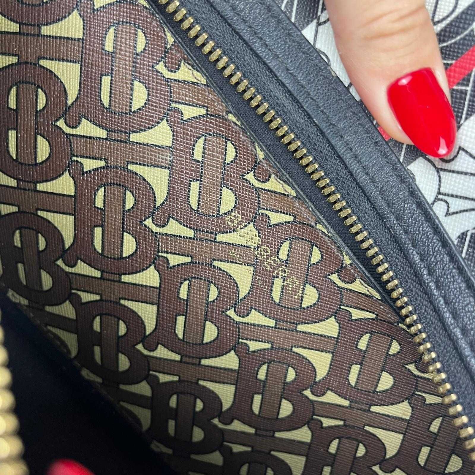 Burberry Monogram Stripe Leather Body Bag