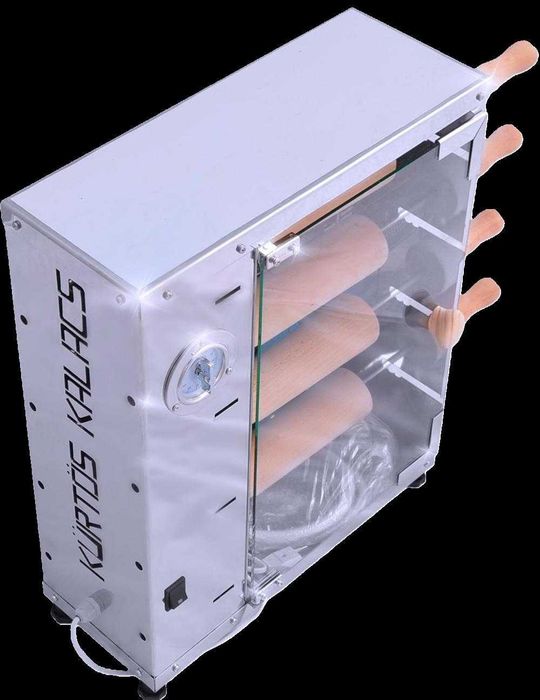 Cuptor kurtos kalacs inox, 4 forme lemn, nou – de vânzare