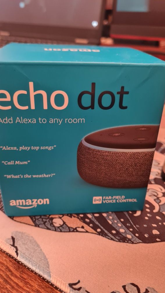 Черна Смарт тонколона Amazon Echo Dot (3rd Generation) Alexa колонка