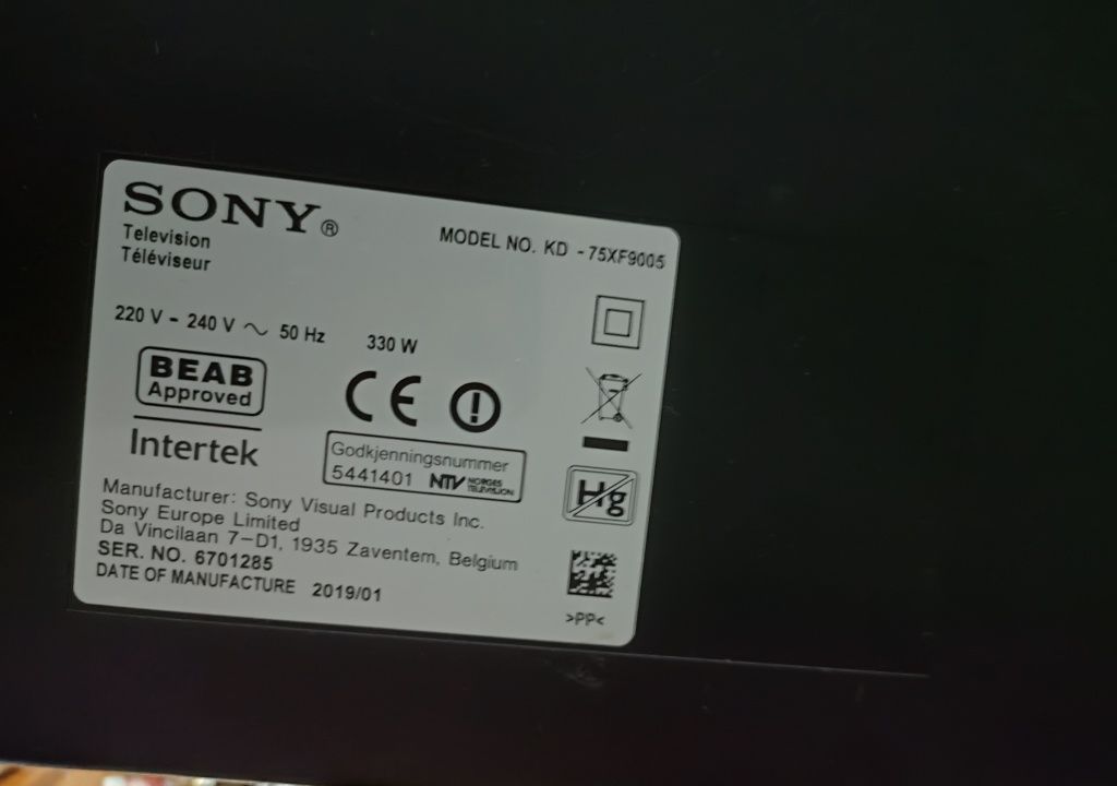 Vând Televizor Smart 4 k 189 cm impecabil Sony Bravia