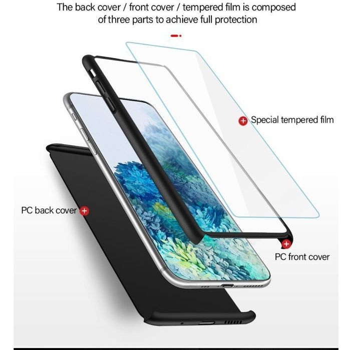 Кейс 360° Градуса Мат за Samsung Galaxy A12 A22 4G A32 A52 A72 5G