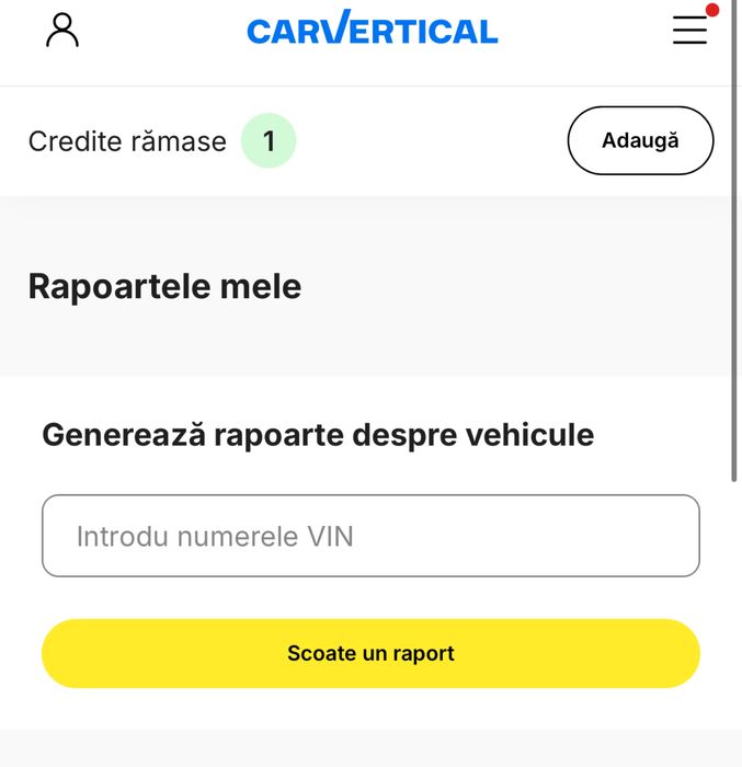 Raport CarVertical