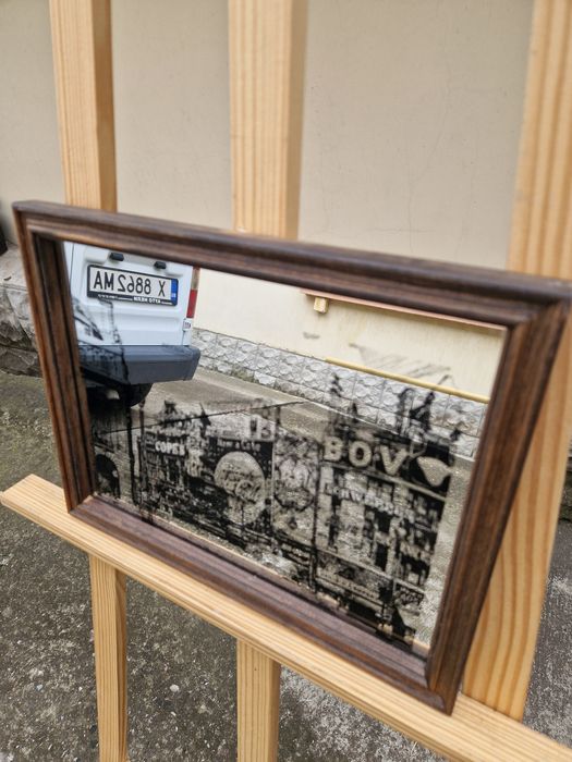 Страхотно антикварно рекламно огледало