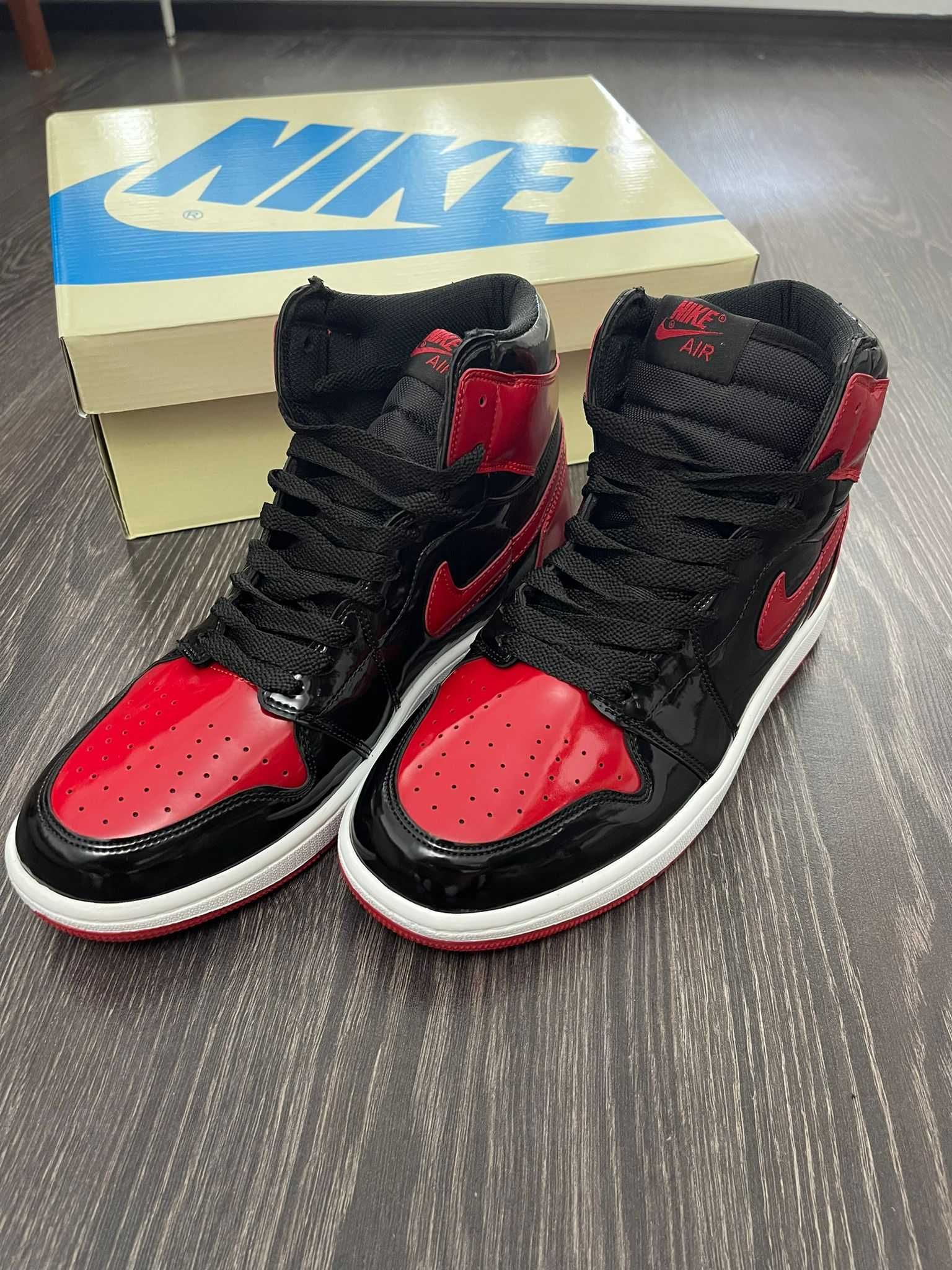 Jordan 1 High Patent Bred 36-45 (Livrare cu Verificare)