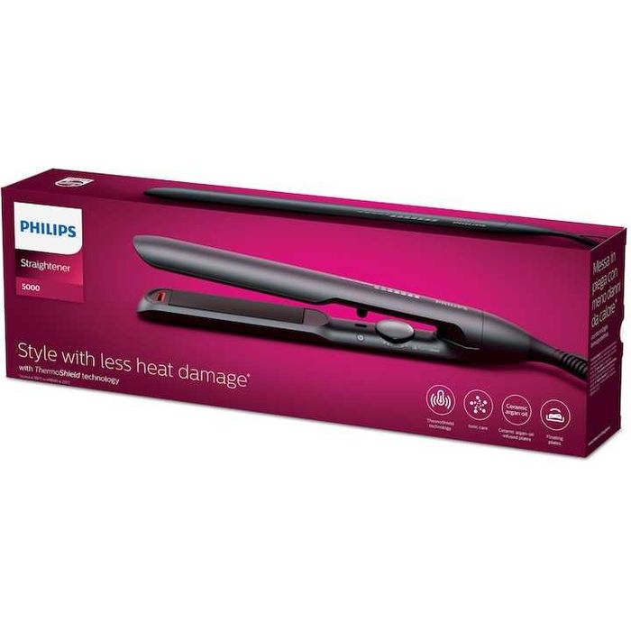 Placa indreptat par Philips-tehno ThermoShield, placi cu ulei argan,