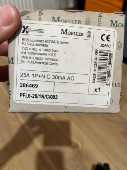 Дефектнотокова защита Moeller