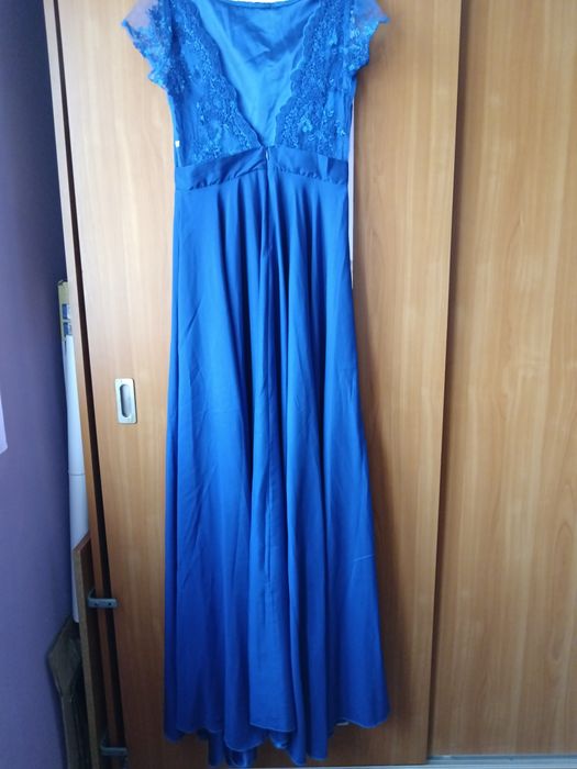 Vând Rochie Eleganta Satin cu Dantela Italia Mărimea M