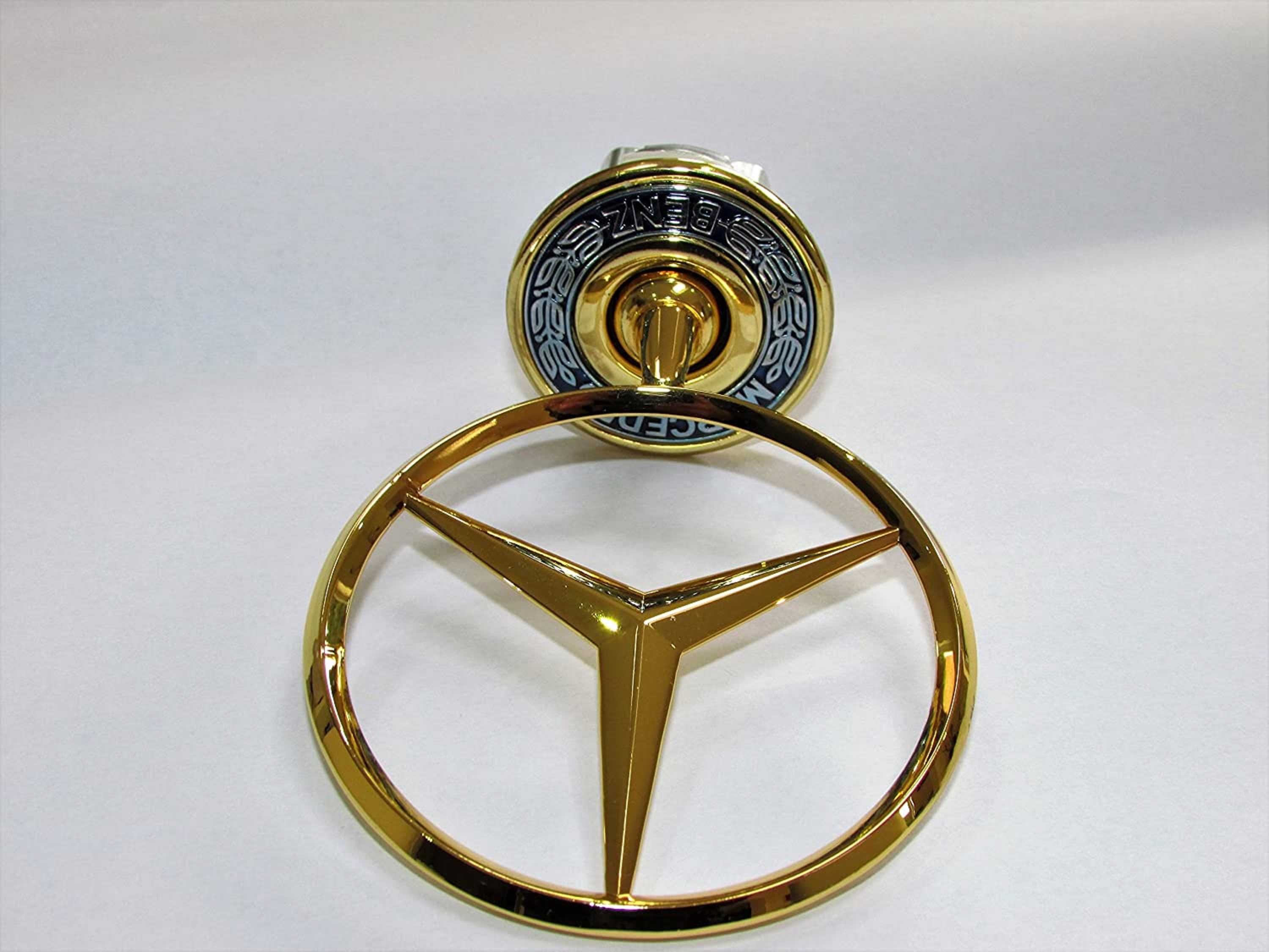 Емблема преден капак MERCEDES златна Мерцедес Gold 44mm