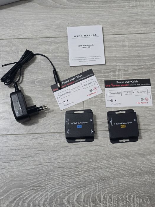 Extender HDMI VEDINDUST peste cablu de rețea Cat5e/Cat6 – până la 60m