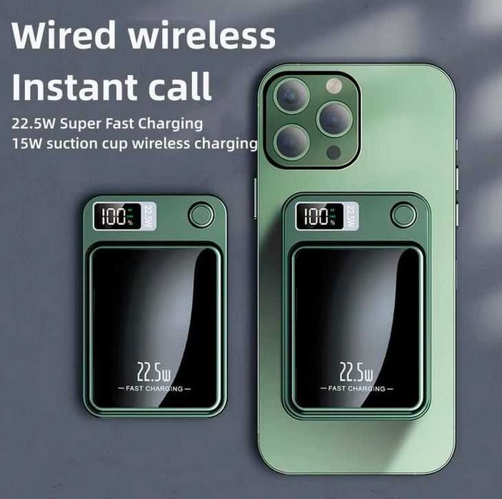 Baterie externa wireless 10.000 mAh, Încărcare Rapidă 22.5W