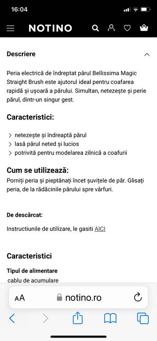 Perie electrică Magic Straight Brush