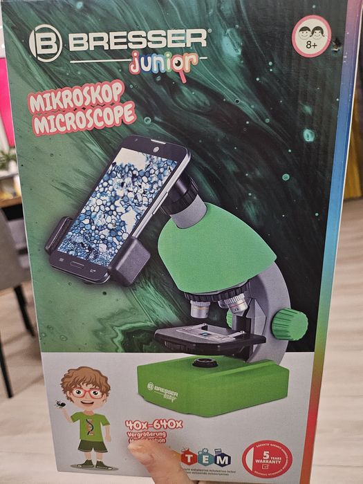 Микроскоп Bresser Junior, Увеличение 40x640, Зелен