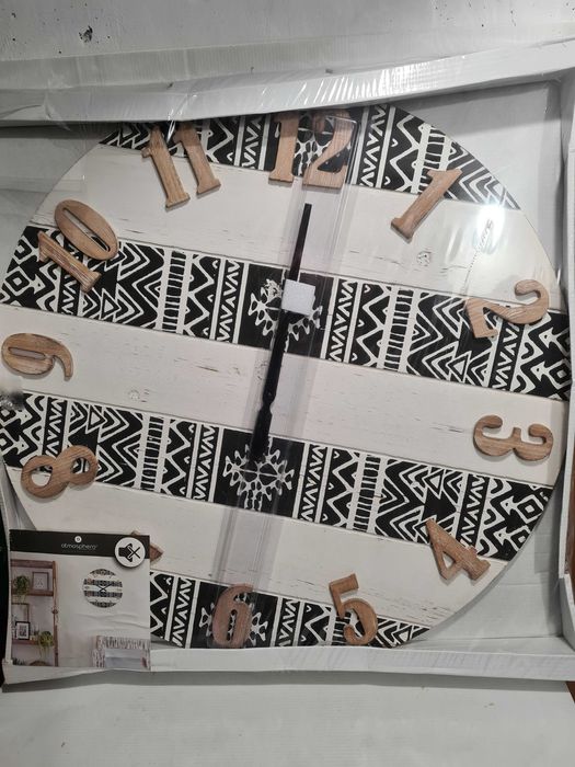 Ceas de perete cu motive etno  pentru living diametru 60cm