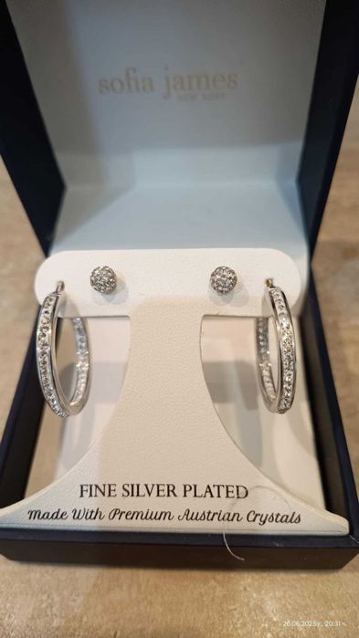 Sofia James New York Fine Silver Set Of 2 Комплект от 2 чифта обеци
