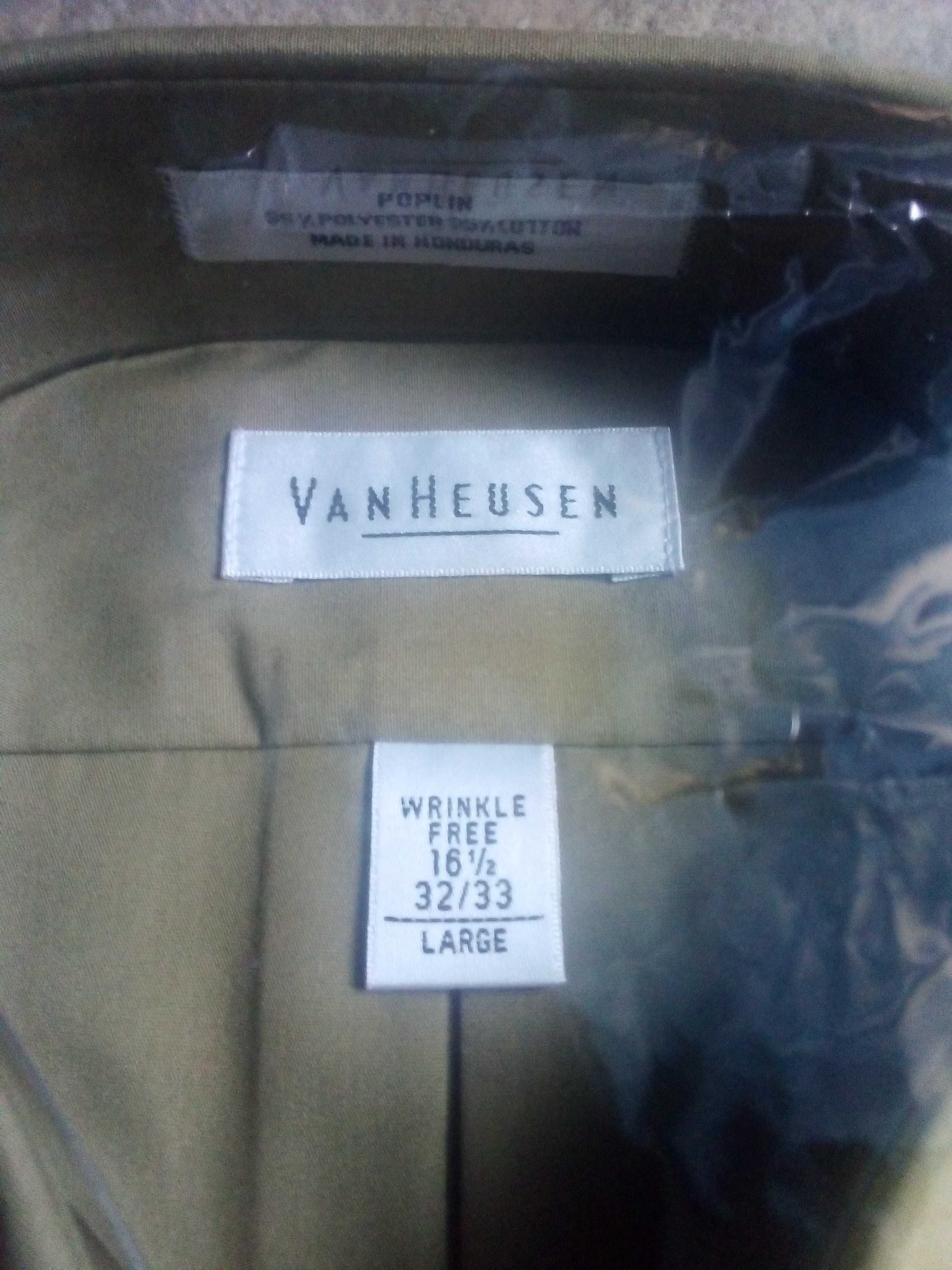 Cămașă nouă Vanhausen marime L 32/33 culoare verde kaki militar