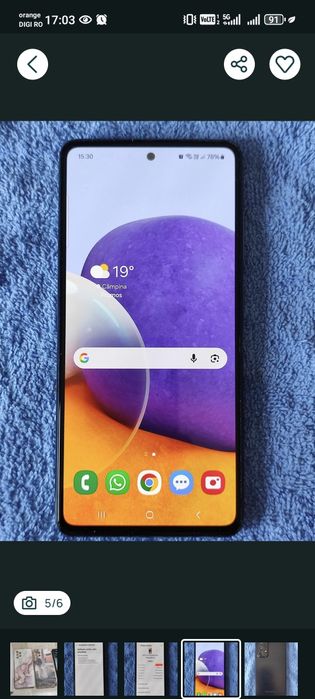 Se vinde samsung a72 inpecabil