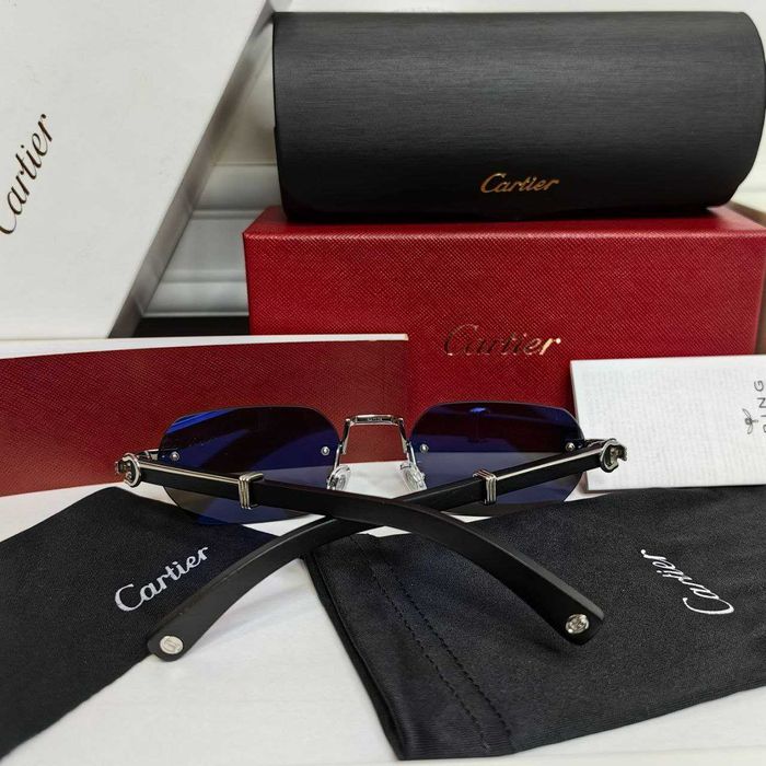 Слънчеви очила Cartier CT0362S златни и сребърни елементи