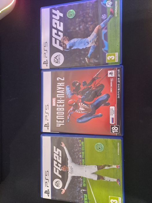 Spider-man 2 и FC 25 на Playstation 5