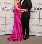 Rochie cu trena- fucsia