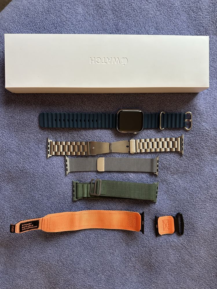 Schimb Apple watch series 7 45 mm stainless steel cellular GPS