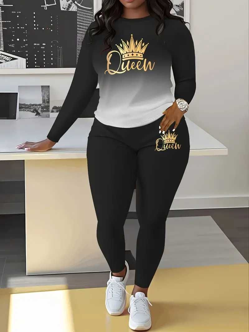 Дамски екип "QUEEN" размери S M L XL , черен и червен.
