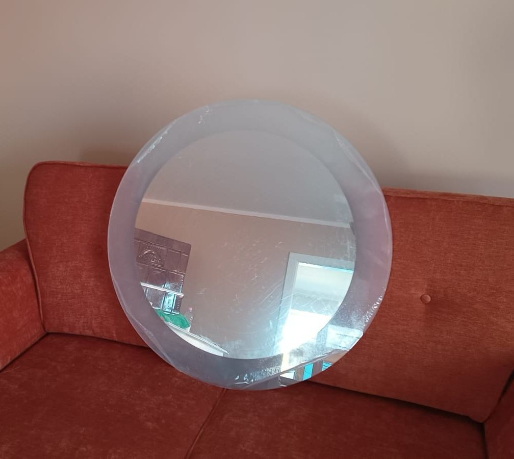 Oglinda circulara de baie, iluminare LED