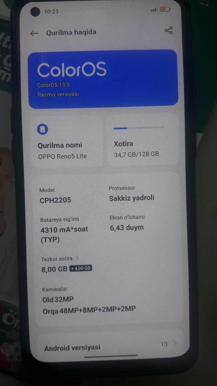 Oppo reno 5 lite