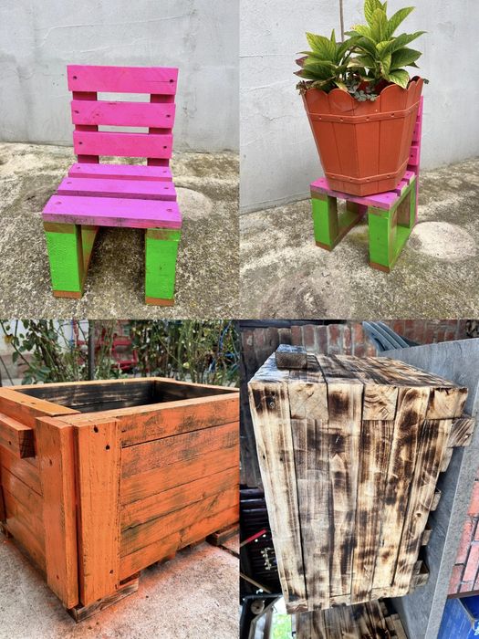 Jardiniere din lemn pentru flori