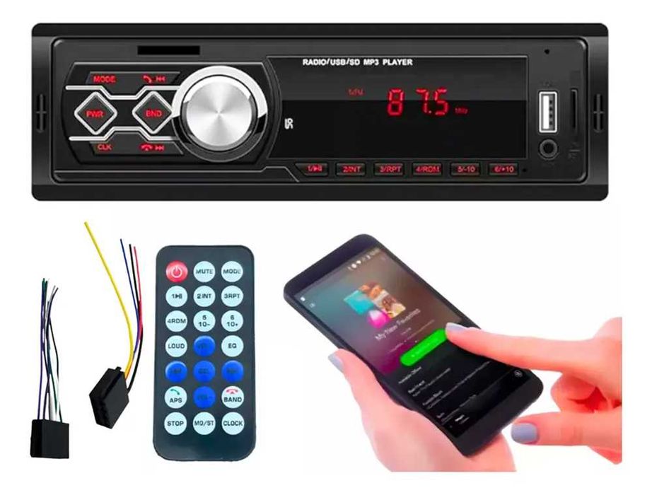 MP3 player за кола Bluetooth, USB, SD, AUX, LCD DISPLAY - 4x50w