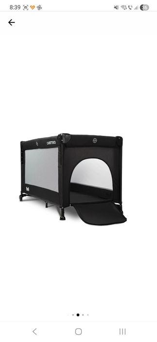 Patut bebe Caretero Esti, pliabil, negru, 126x65x74