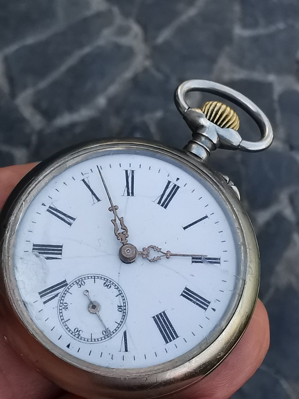 Ceas de buzunar elvețian - Oțel - 44,5 mm