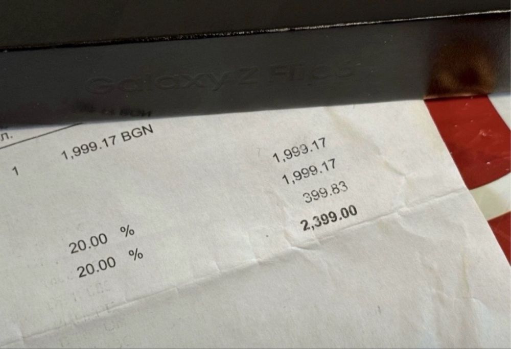 КАТО НОВ 512GB Samsung Z Flip 6 Технополис Гаранция 2026 Blue / Син