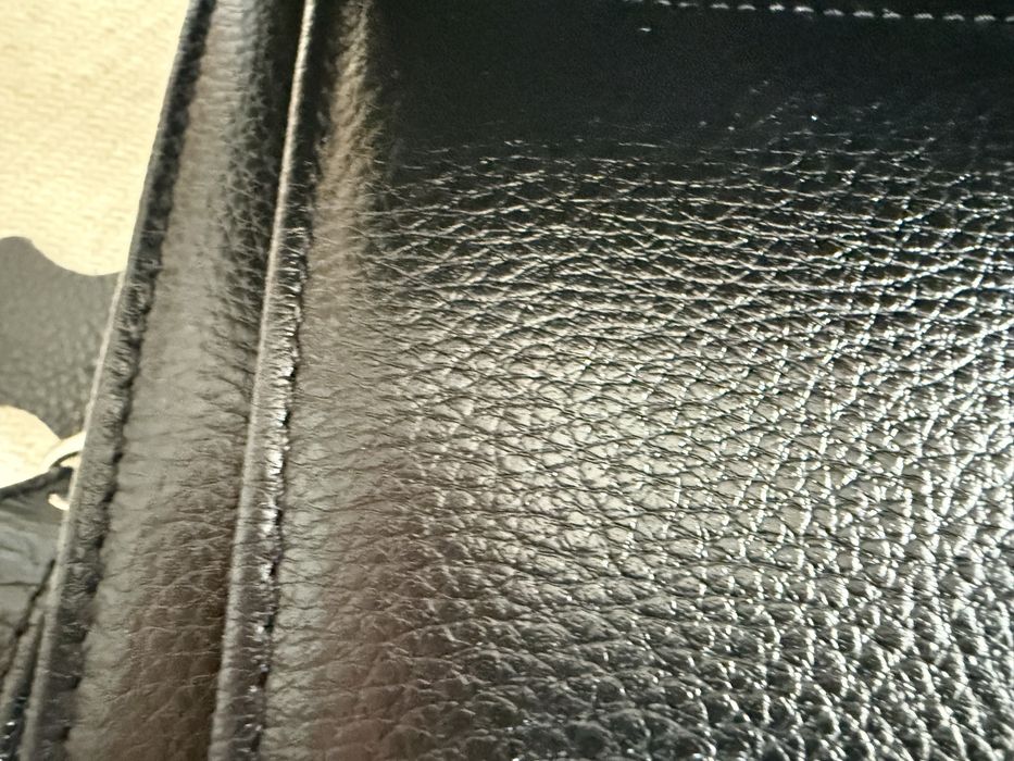 Enzo Nori  НОВА Черна  Мъжка Чанта  от естествена йожа