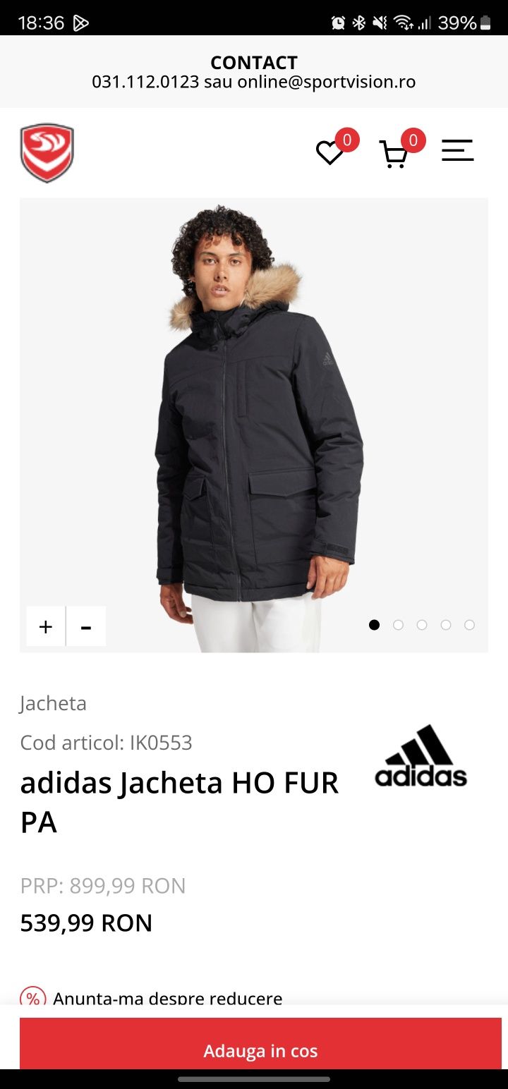 Geaca Parka Adidas Performance | Noua