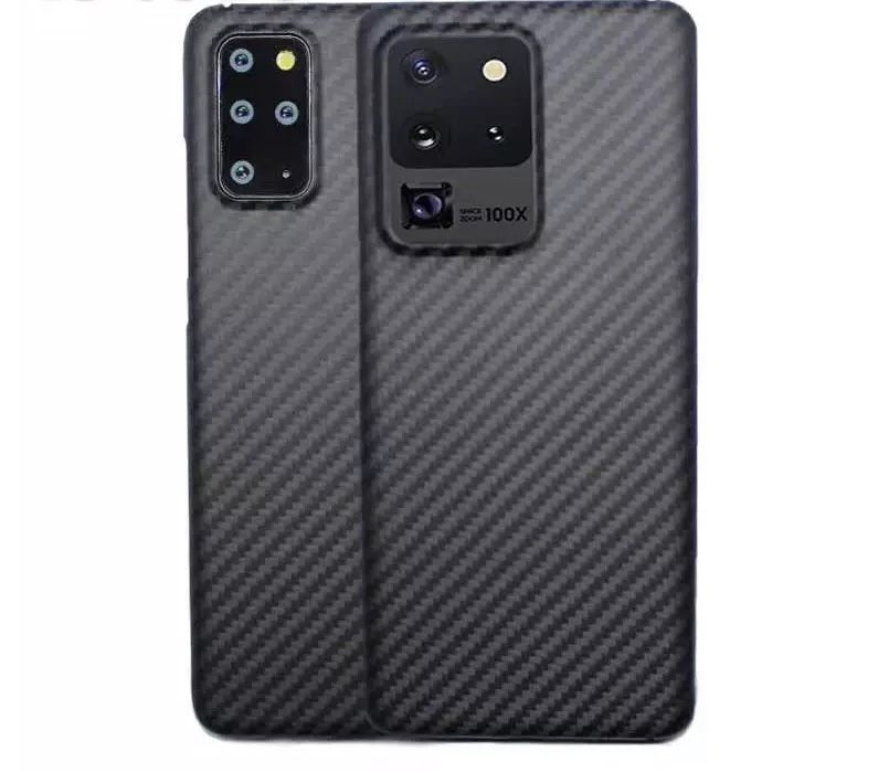 Husa samsung S20/S21 Plus Ultra Slim Din Silicon Kevlar Look Neagra