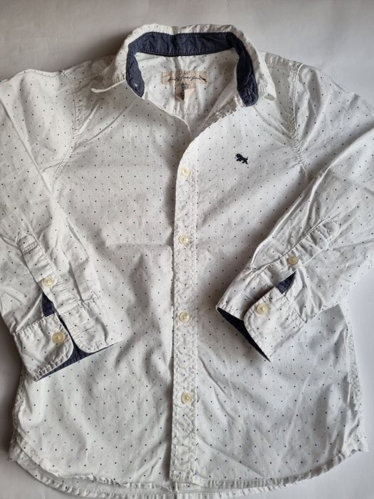 Детска бяла риза H&M и син панталон  Esprit, размер 122 см.