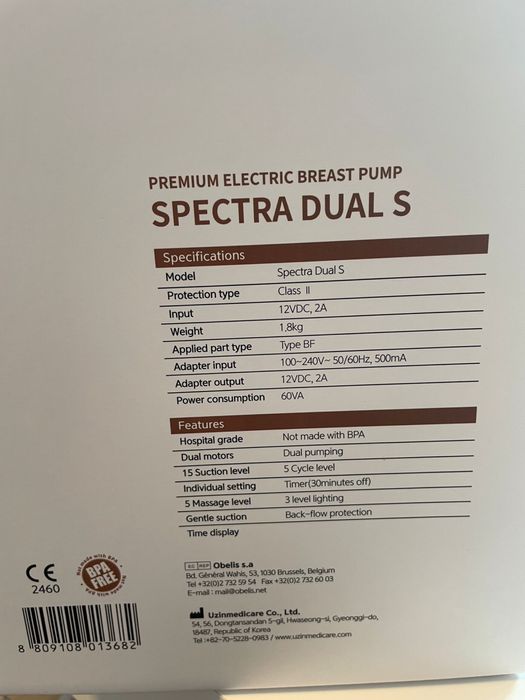 Pompa electrica de san Spectra Premium Dual S